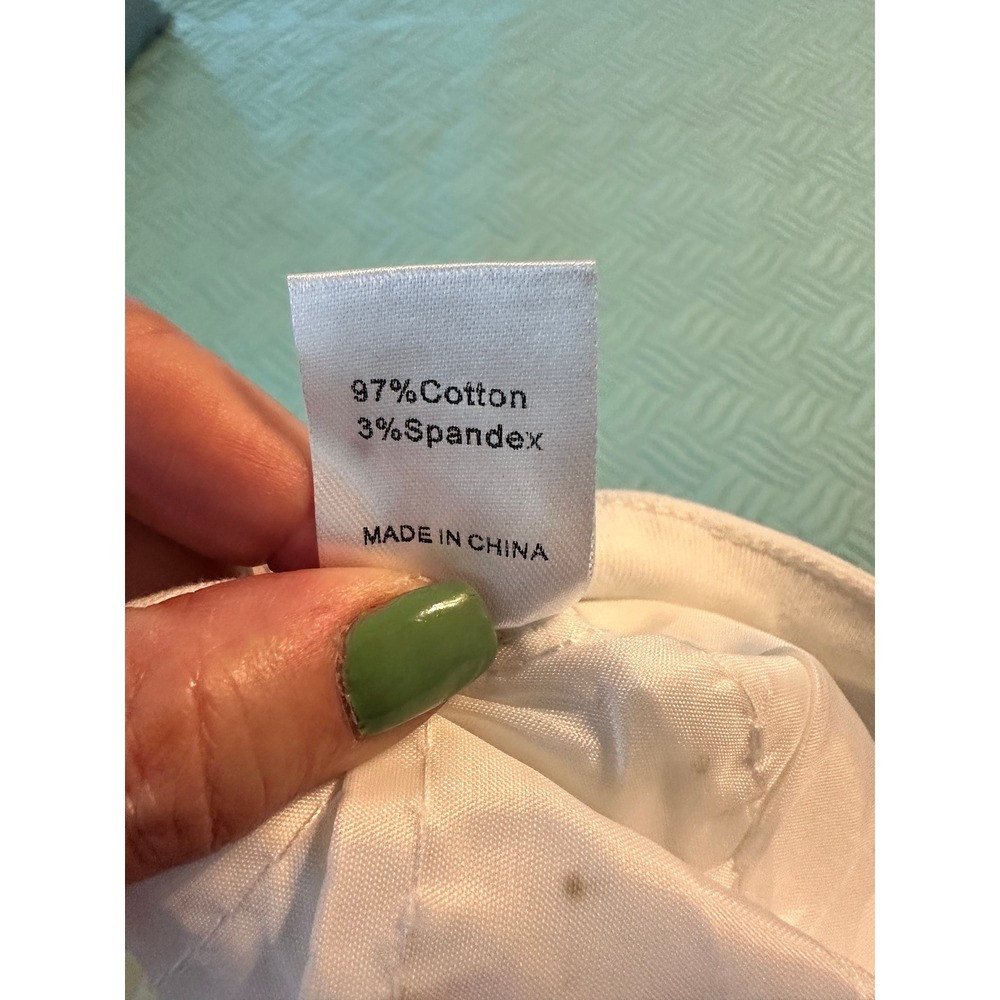 Tees2urdoor Women White Denim Cutoff Shorts XL New Raw Hem Frayed 5-Pocket - Picture 9 of 9